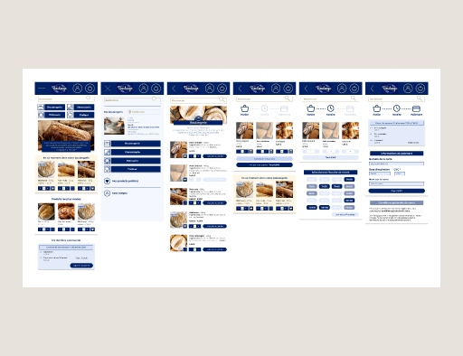 Application Ma Boulange - Mockups
