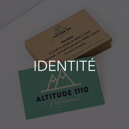 Image de cartes de visite représentant la section identité de mon portfolio