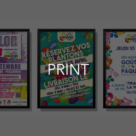 Image d'affiches représentant la section print/impression de mon portfolio
